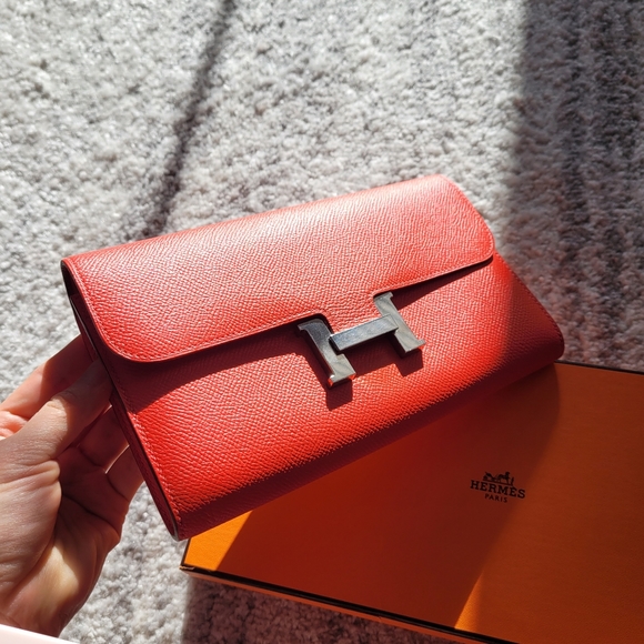 $3700 + shipping e*m*t Hermès Long Constance Wallet in Rose Jaipur - Picture 4 of 16